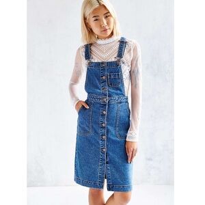 Cora Blue Denim Overall Dress